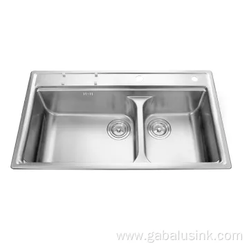 Hot Sale HomeStainless Pressed Two Bowl Kitchen Sink